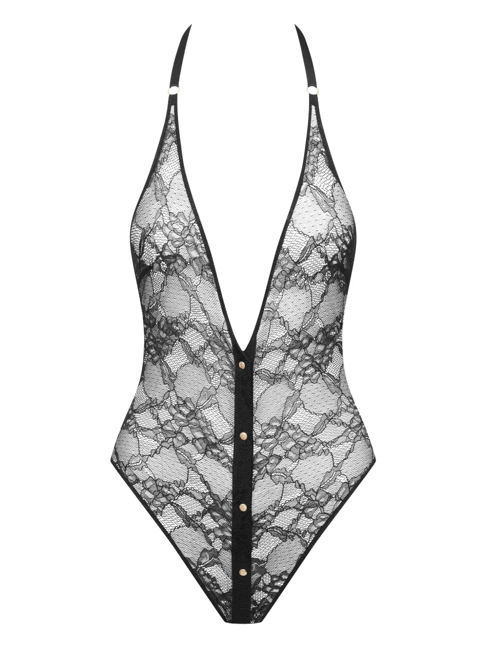 Боди из кружева на пуговицах Maison Close, черный
Боди из кружева на пуговицах Maison Close, черный