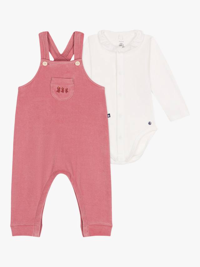 Комплект детских велюровых комбинезонов и боди Petit Bateau, цвет Rosewood
Комплект детских велюровых комбинезонов и боди Petit Bateau, цвет Rosewood