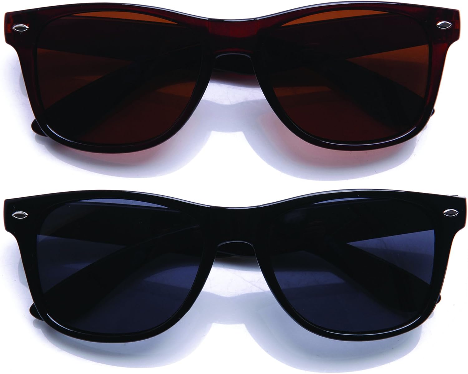 Классические солнцезащитные очки в роговой оправе 80-х годов, винтажные, поляризованные, с антибликовым покрытием и 100% защитой от УФ-излучения, для женщин и мужчин Newbee Fashion Sunglasses, 2 Pack Brown & Black
Классические солнцезащитные очки в роговой оправе 80-х годов, винтажные, поляризованные, с антибликовым покрытием и 100% защитой от УФ-излучения, для женщин и мужчин Newbee Fashion Sunglasses, 2 Pack Brown & Black