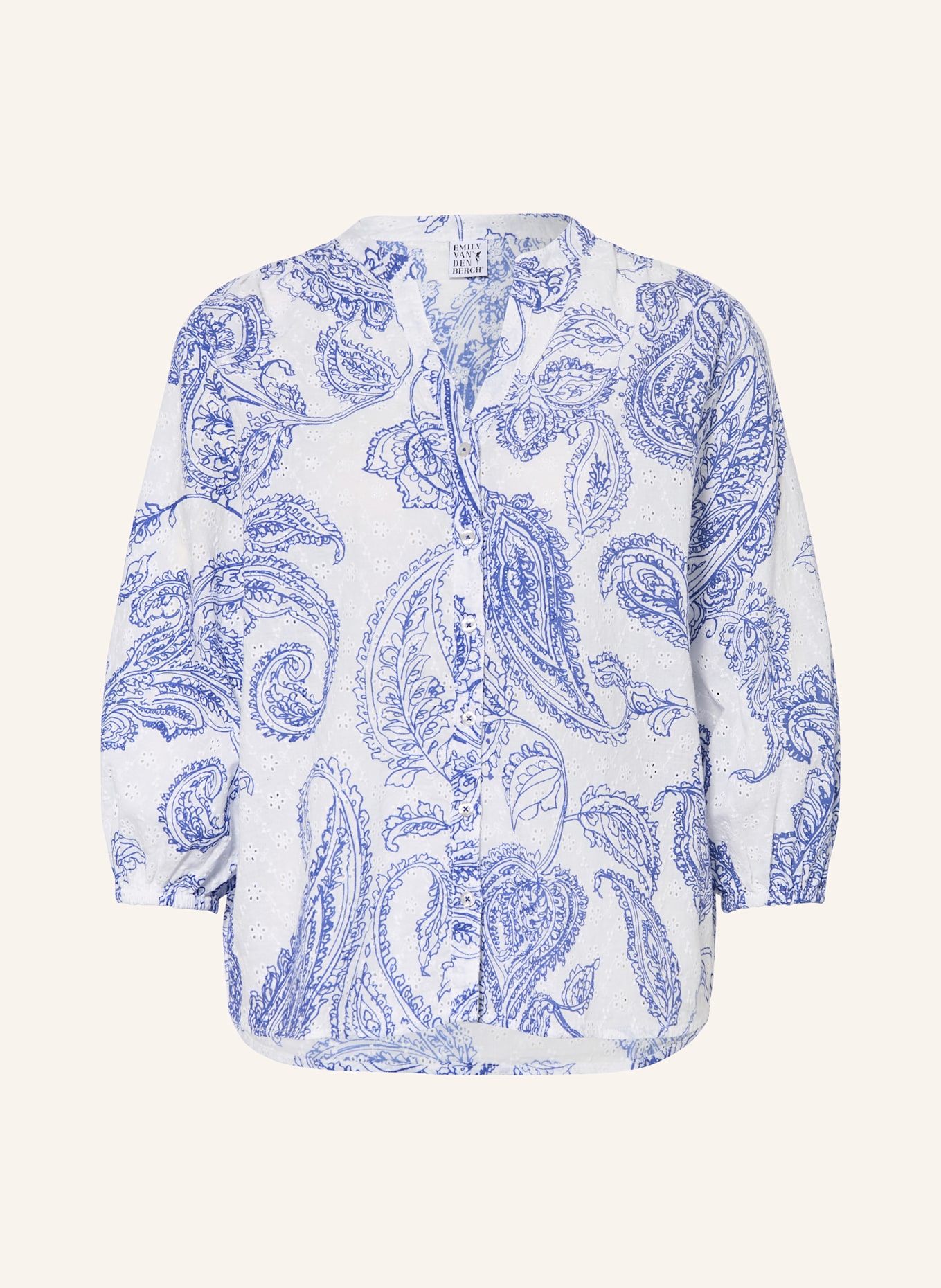 Блузка из ажурного кружева с рукавами 3/4 Emily Van Den Bergh, мультиколор 
Блузка из ажурного кружева с рукавами 3/4 Emily Van Den Bergh, мультиколор