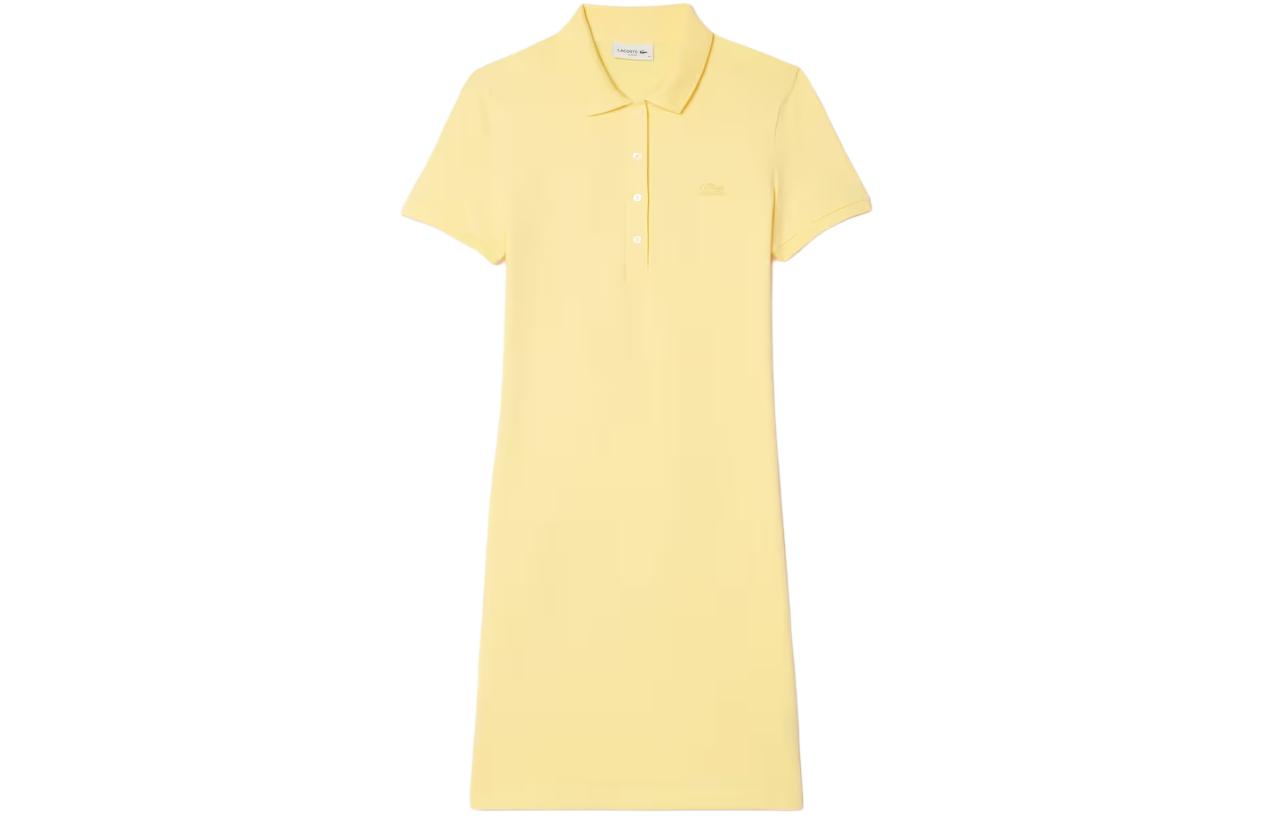 LACOSTE Женское платье с коротким рукавом светло-желтое
LACOSTE Женское платье с коротким рукавом светло-желтое