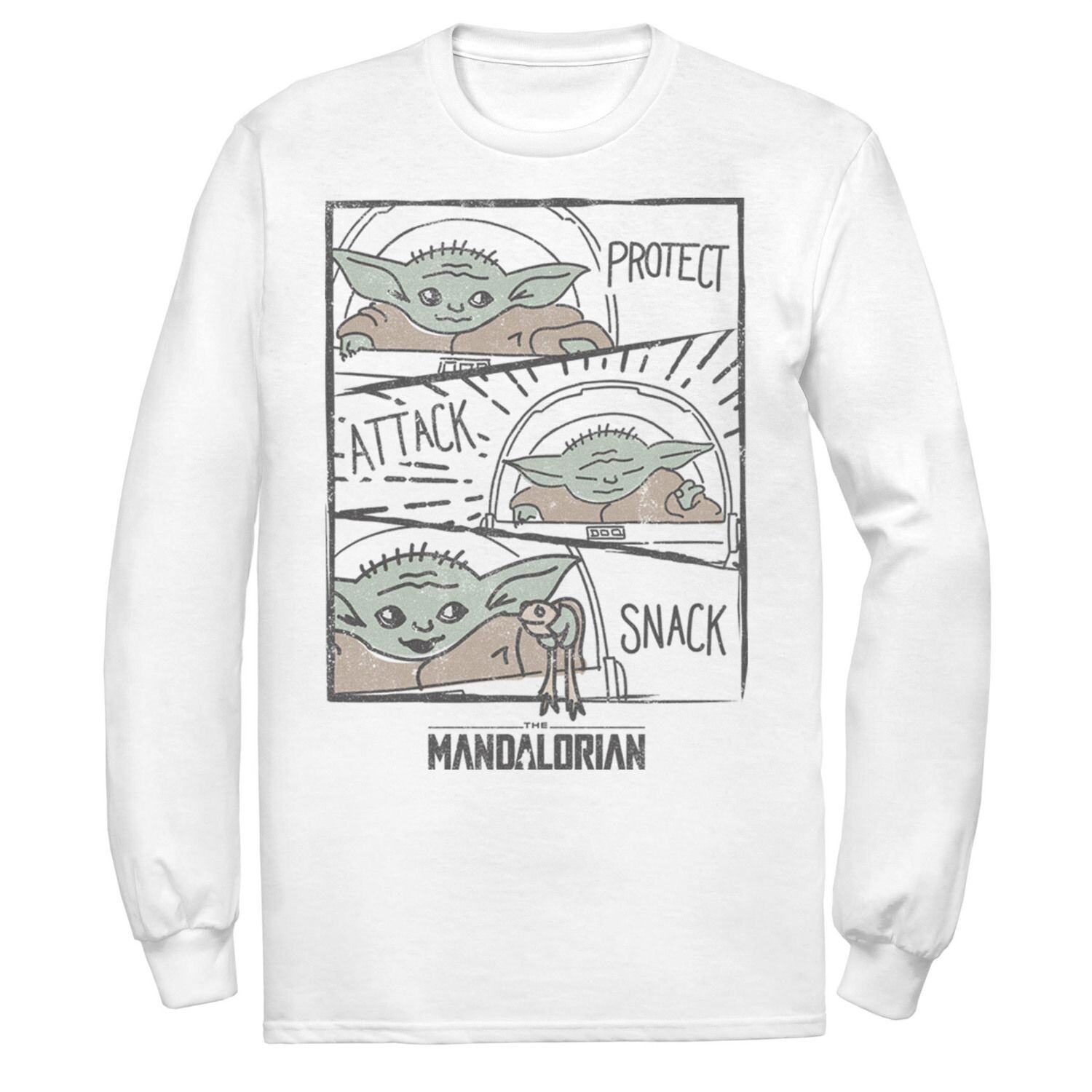 Мужская футболка с закусками «Звездные войны, мандалорец, ребенок, защита атаки» Licensed Character
Мужская футболка с закусками «Звездные войны, мандалорец, ребенок, защита атаки» Licensed Character