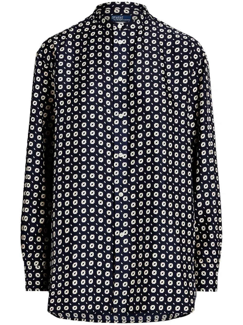 Шелковая рубашка с абстрактным принтом POLO RALPH LAUREN, синий
Шелковая рубашка с абстрактным принтом POLO RALPH LAUREN, синий