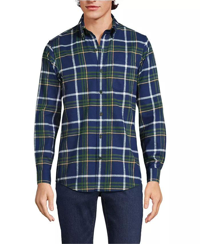 Мужская классическая фланелевая рубашка Flagship Lands' End, синий
Мужская классическая фланелевая рубашка Flagship Lands' End, синий