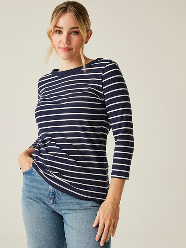 Рубашка с длинным рукавом Regatta, темно-синий/белый 
Рубашка с длинным рукавом Regatta, темно-синий/белый