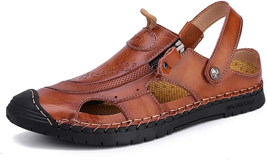 Мужские закрытые сандалии для походов и трекинга MizHome, кожаные тапочки, обувь для рыбаков, коричневый
Мужские закрытые сандалии для походов и трекинга MizHome, кожаные тапочки, обувь для рыбаков, коричневый