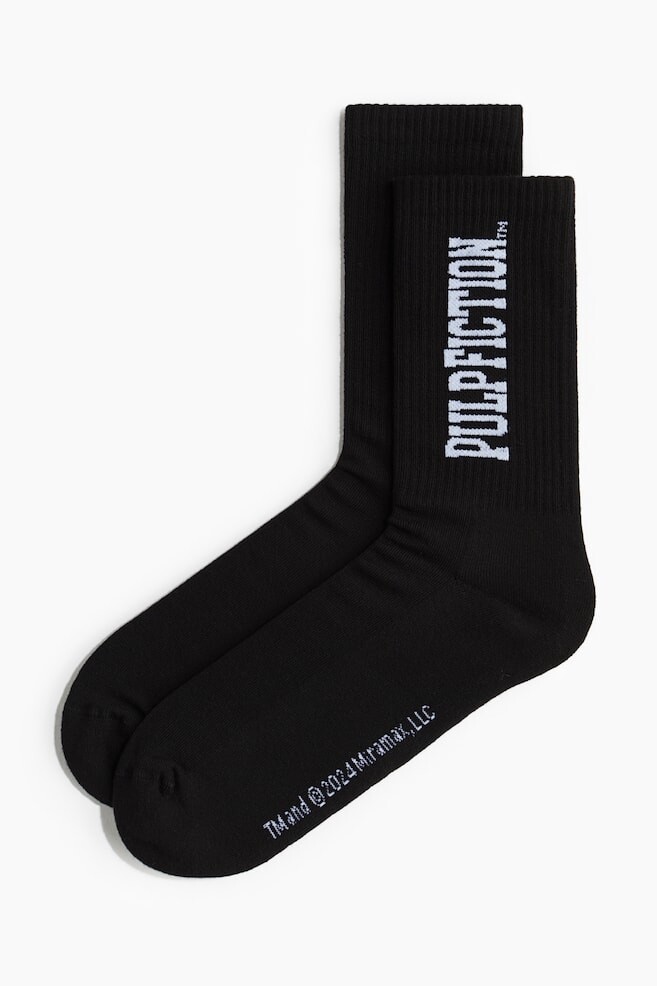 Носки с мотивом H&M, черный
Носки с мотивом H&M, черный