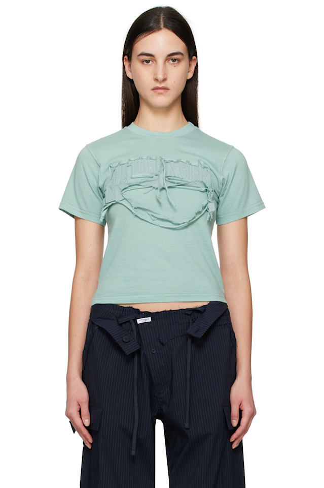 Потертая облегающая футболка Ottolinger, синий
Потертая облегающая футболка Ottolinger, синий