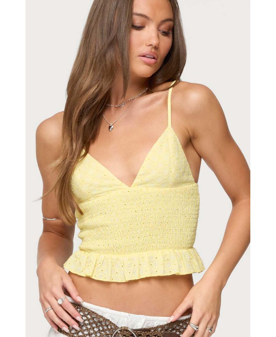 Женская блузка Evy с вышивкой и баской Edikted, Yellow
Женская блузка Evy с вышивкой и баской Edikted, Yellow