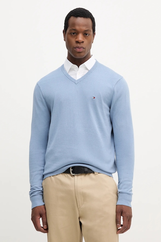 Хлопковый свитер Tommy Hilfiger, синий 
Хлопковый свитер Tommy Hilfiger, синий
