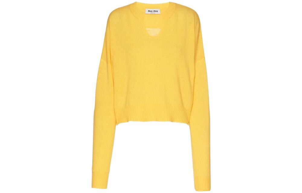 Кашемировый свитер женский желтый Miu Miu
Кашемировый свитер женский желтый Miu Miu