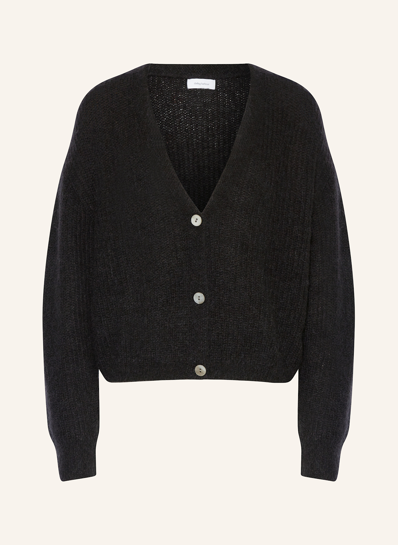 Кардиган с мохером Darling Harbour, черный 
Кардиган с мохером Darling Harbour, черный