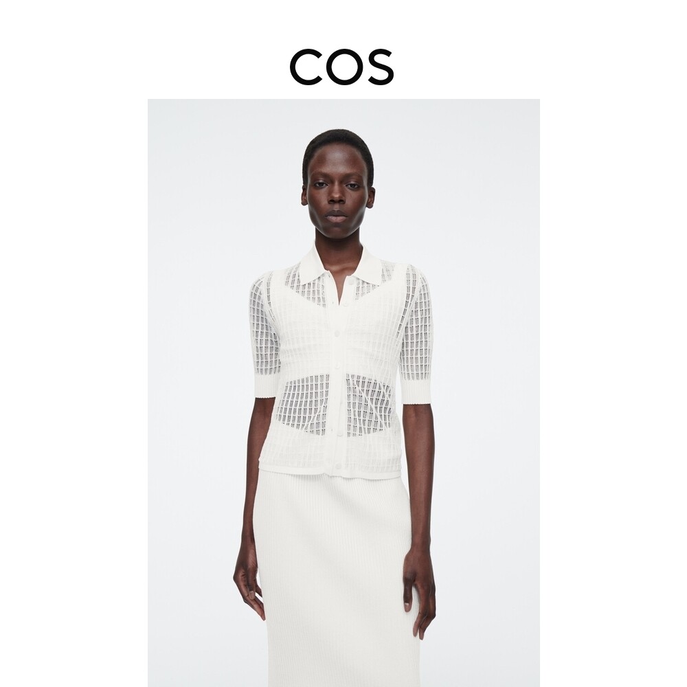 Трикотажная рубашка Cos с лацканами, белый
Трикотажная рубашка Cos с лацканами, белый