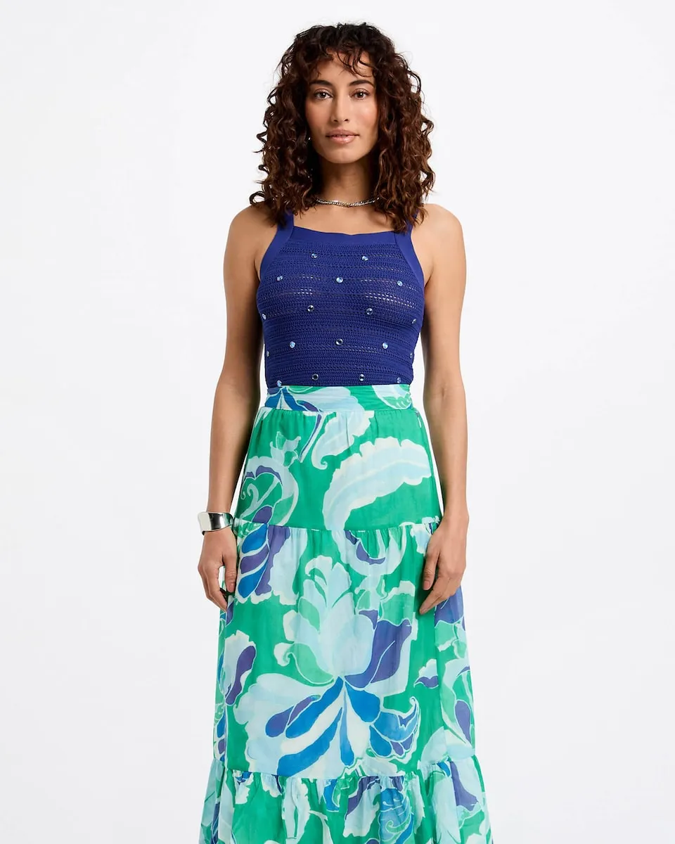 Женский топ с широкими бретелями Morgan, синий
Женский топ с широкими бретелями Morgan, синий