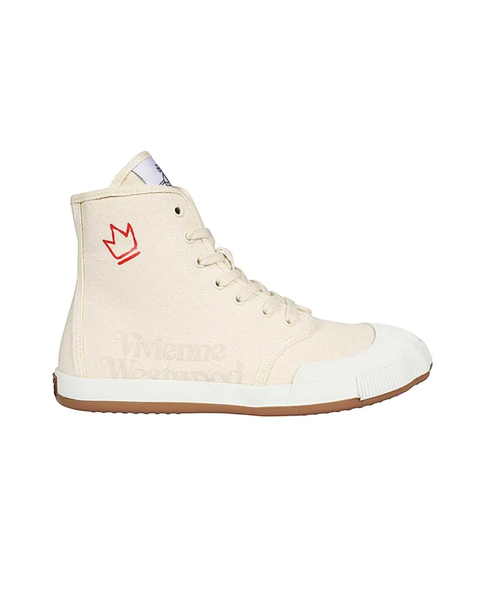 Хлопковые высокие кроссовки Vivienne Westwood, бежевый
Хлопковые высокие кроссовки Vivienne Westwood, бежевый