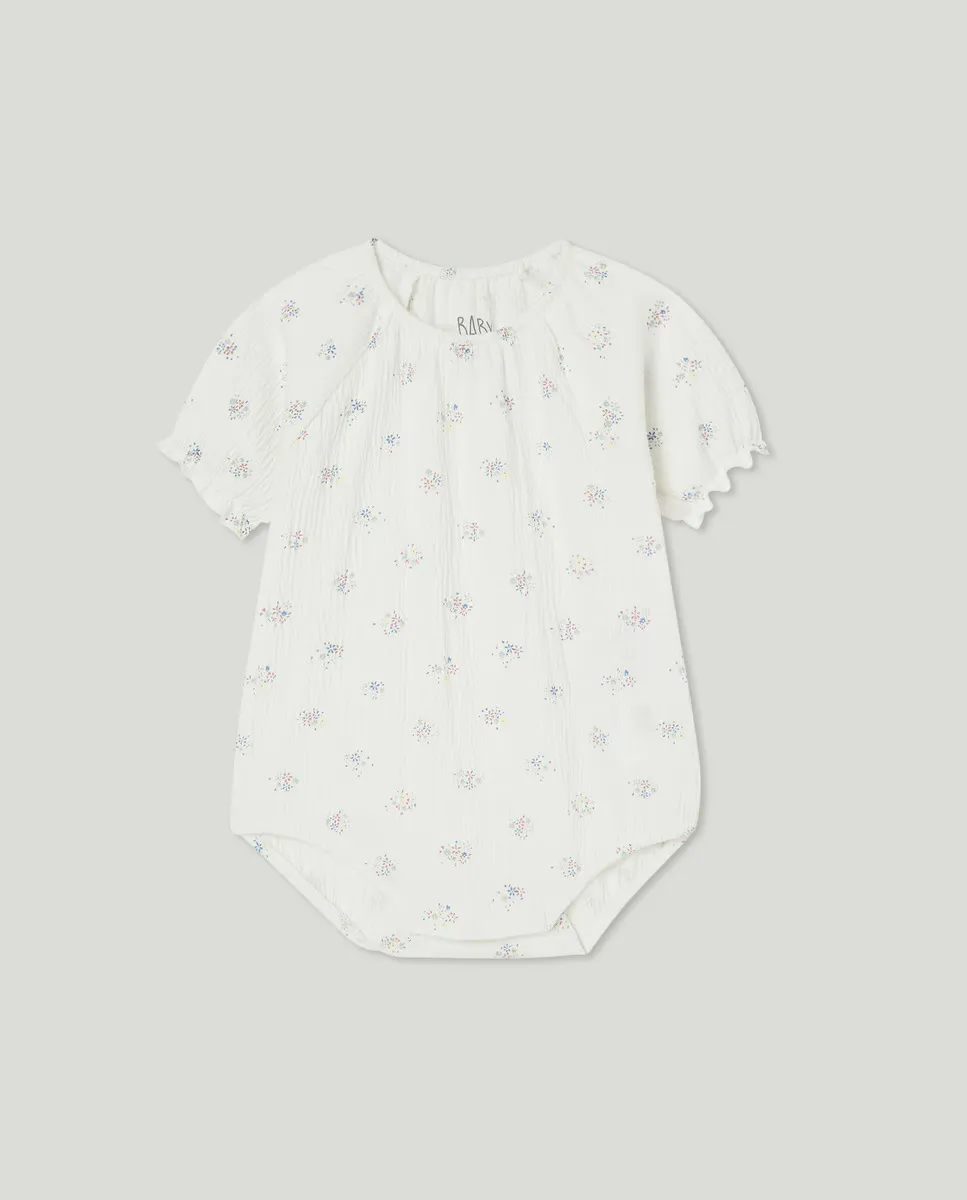 Детский комбинезон с короткими рукавами Baby El Corte Inglés, белый 
Детский комбинезон с короткими рукавами Baby El Corte Inglés, белый