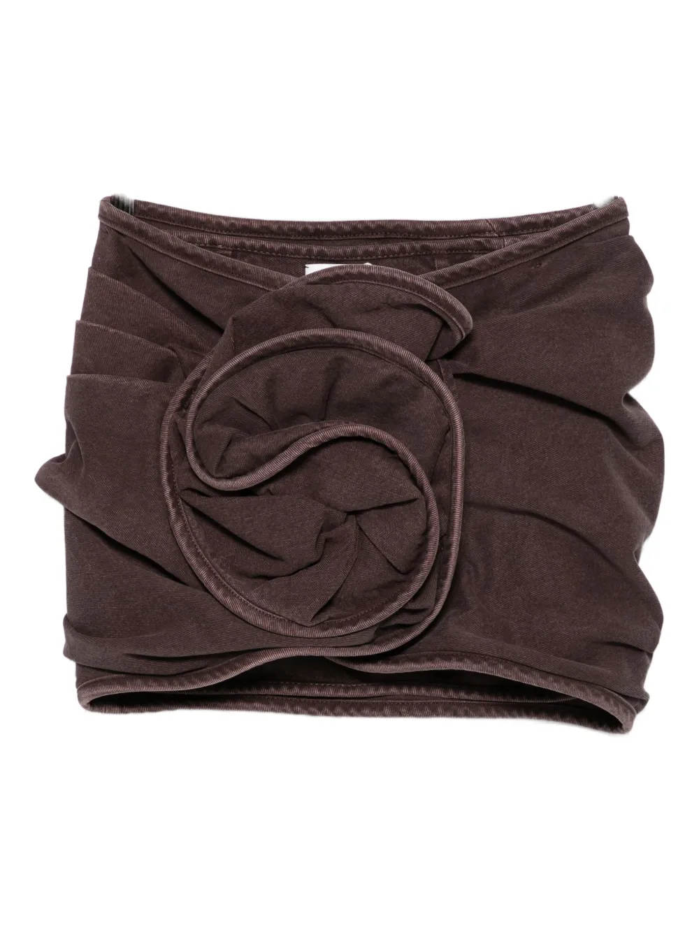 Мини-юбка с оборками в форме розы Magda Butrym, коричневый
Мини-юбка с оборками в форме розы Magda Butrym, коричневый