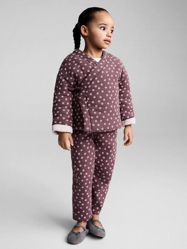 Детские брюки marga с вышивкой на эластичной талии Mango, темно-красный 
Детские брюки marga с вышивкой на эластичной талии Mango, темно-красный