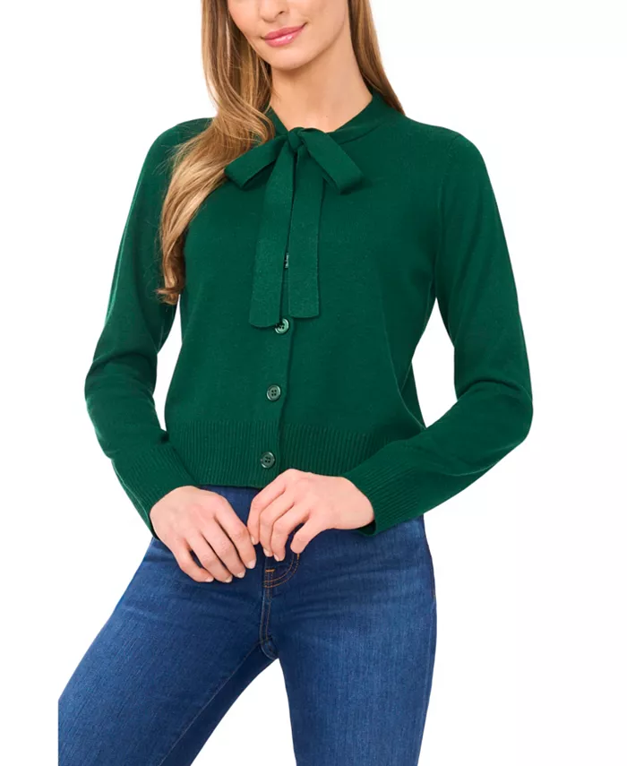 Женский кардиган с завязкой на шее CeCe, зеленый
Женский кардиган с завязкой на шее CeCe, зеленый