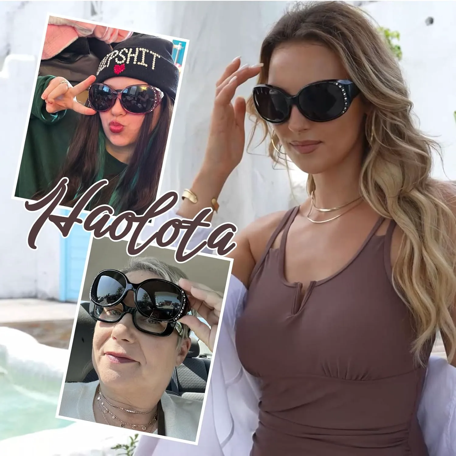 Женские поляризованные солнцезащитные очки HAOLOTA с блестками, солнцезащитные очки для коррекции зрения, защита от УФ-излучения UV400, L Size D Green Frame Grey Lens
Женские поляризованные солнцезащитные очки HAOLOTA с блестками, солнцезащитные очки для коррекции зрения, защита от УФ-излучения UV400, L Size D Green Frame Grey Lens