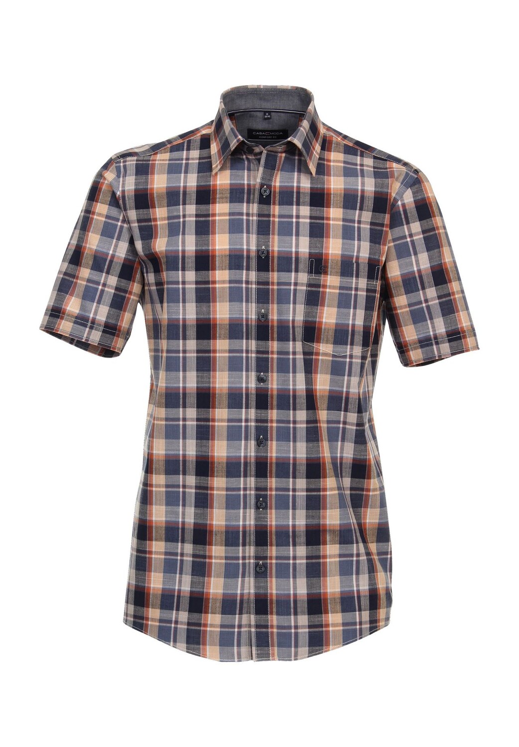 Рубашка повседневная, комфортного кроя, короткий рукав, воротник Кент, мужская CASAMODA, синий
Рубашка повседневная, комфортного кроя, короткий рукав, воротник Кент, мужская CASAMODA, синий