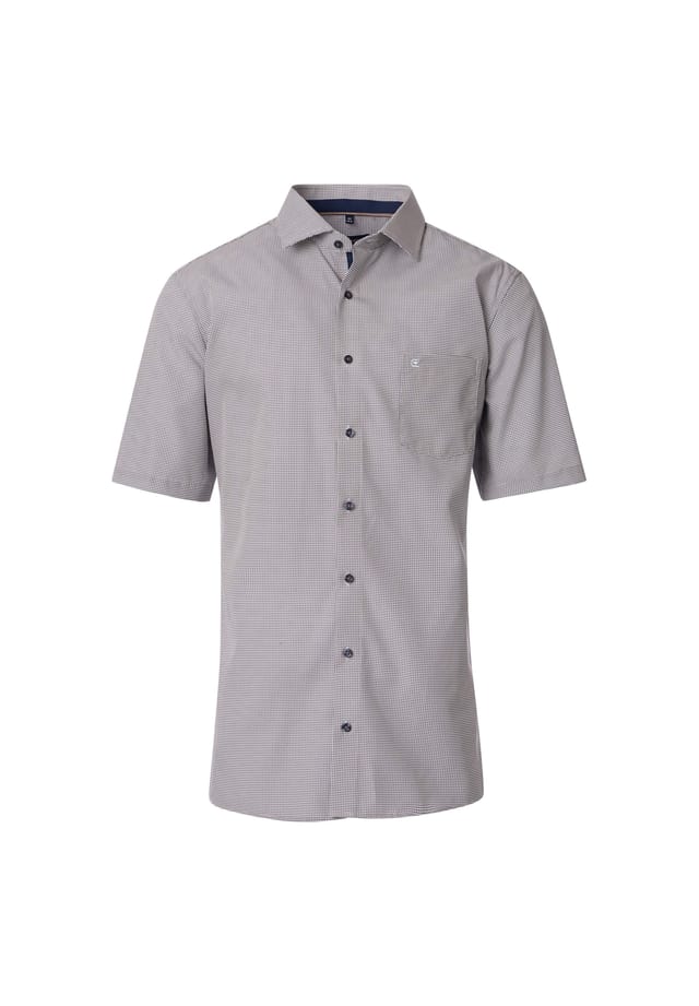 Рубашка делового покроя с коротким рукавом и принтом удобная посадка Casamoda, бежевый 
Рубашка делового покроя с коротким рукавом и принтом удобная посадка Casamoda, бежевый