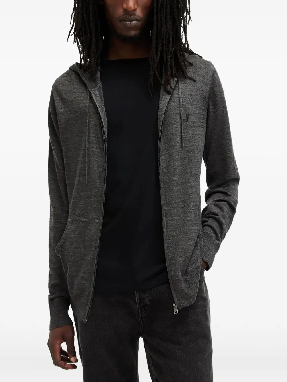 Кардиган на молнии с капюшоном AllSaints, серый
Кардиган на молнии с капюшоном AllSaints, серый