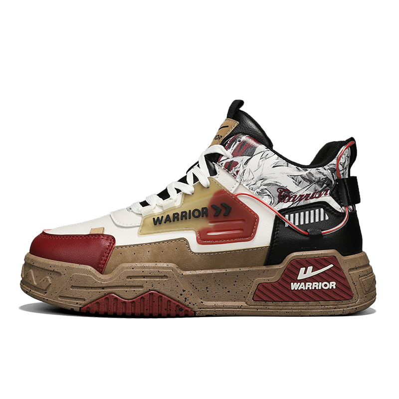 WARRIOR Кроссовки для скейтбординга мужские бежево-коричневые, красные и черные
WARRIOR Кроссовки для скейтбординга мужские бежево-коричневые, красные и черные