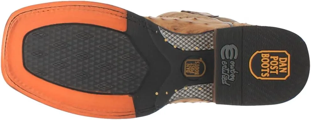 Мужские ботинки Dan Post Kershaw с квадратным носком из страусиной кожи с вышивкой, на среднем голенище - коричневые
Мужские ботинки Dan Post Kershaw с квадратным носком из страусиной кожи с вышивкой, на среднем голенище - коричневые