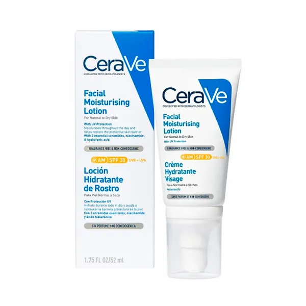 Увлажняющий дневной лосьон Crema Hidratante Facial Spf 30 Cerave, 52 ml
Увлажняющий дневной лосьон Crema Hidratante Facial Spf 30 Cerave, 52 ml