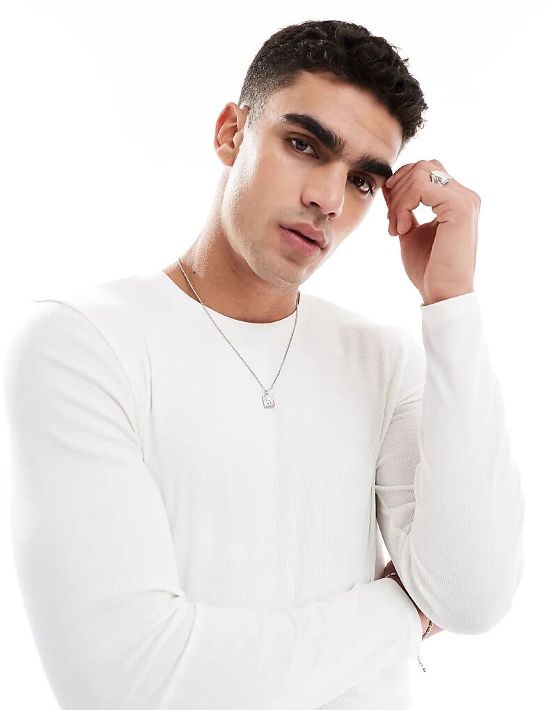 Футболка ASOS DESIGN Essential Muscle Fit с длинными рукавами, кремового цвета, в рубчик
Футболка ASOS DESIGN Essential Muscle Fit с длинными рукавами, кремового цвета, в рубчик