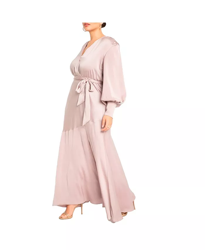 Женское сатиновое платье макси Eloquii, фиолетовый
Женское сатиновое платье макси Eloquii, фиолетовый