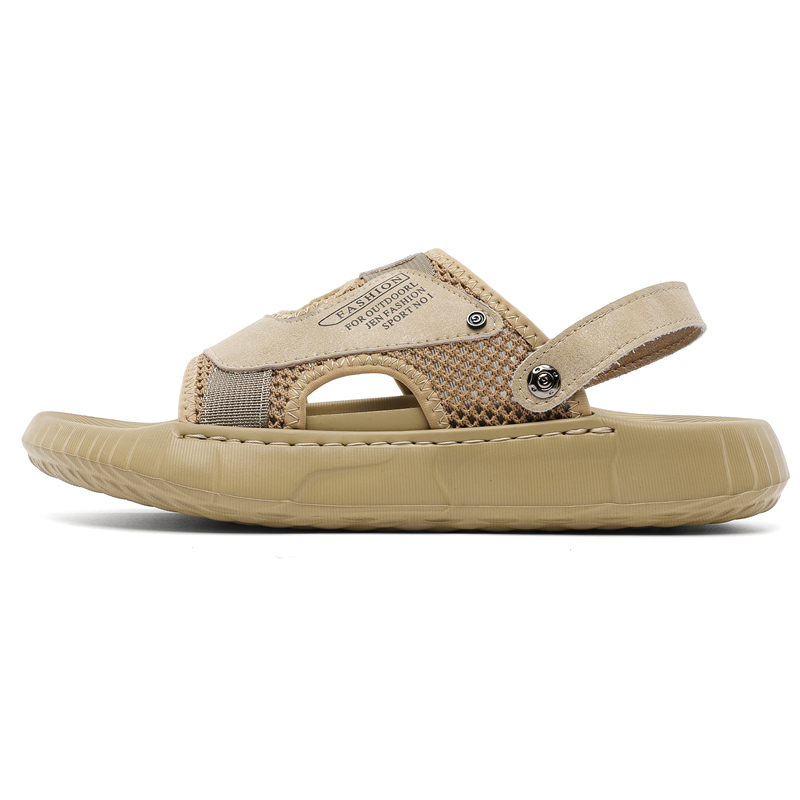 FAPAI Пляжные сандалии мужские цвета экрю/оливково-зеленый 
FAPAI Пляжные сандалии мужские цвета экрю/оливково-зеленый