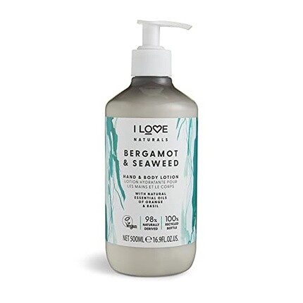 Naturals Лосьон для рук и тела с бергамотом и морскими водорослями с эфирными маслами апельсина и базилика 500 мл, I Love
Naturals Лосьон для рук и тела с бергамотом и морскими водорослями с эфирными маслами апельсина и базилика 500 мл, I Love