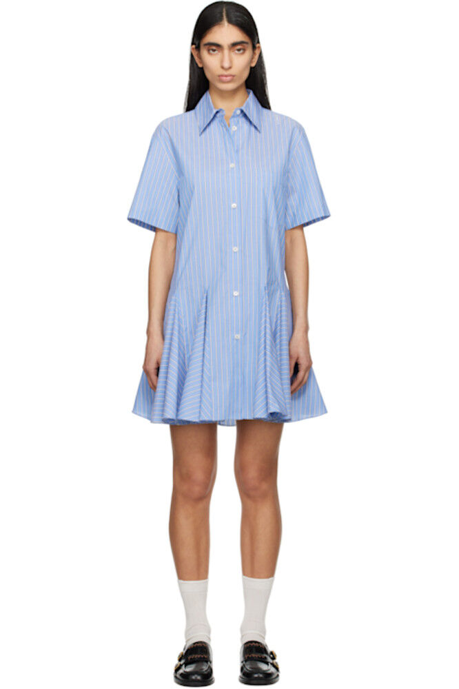 Синее хлопковое поплиновое полосатое платье-рубашка мини Marni
Синее хлопковое поплиновое полосатое платье-рубашка мини Marni