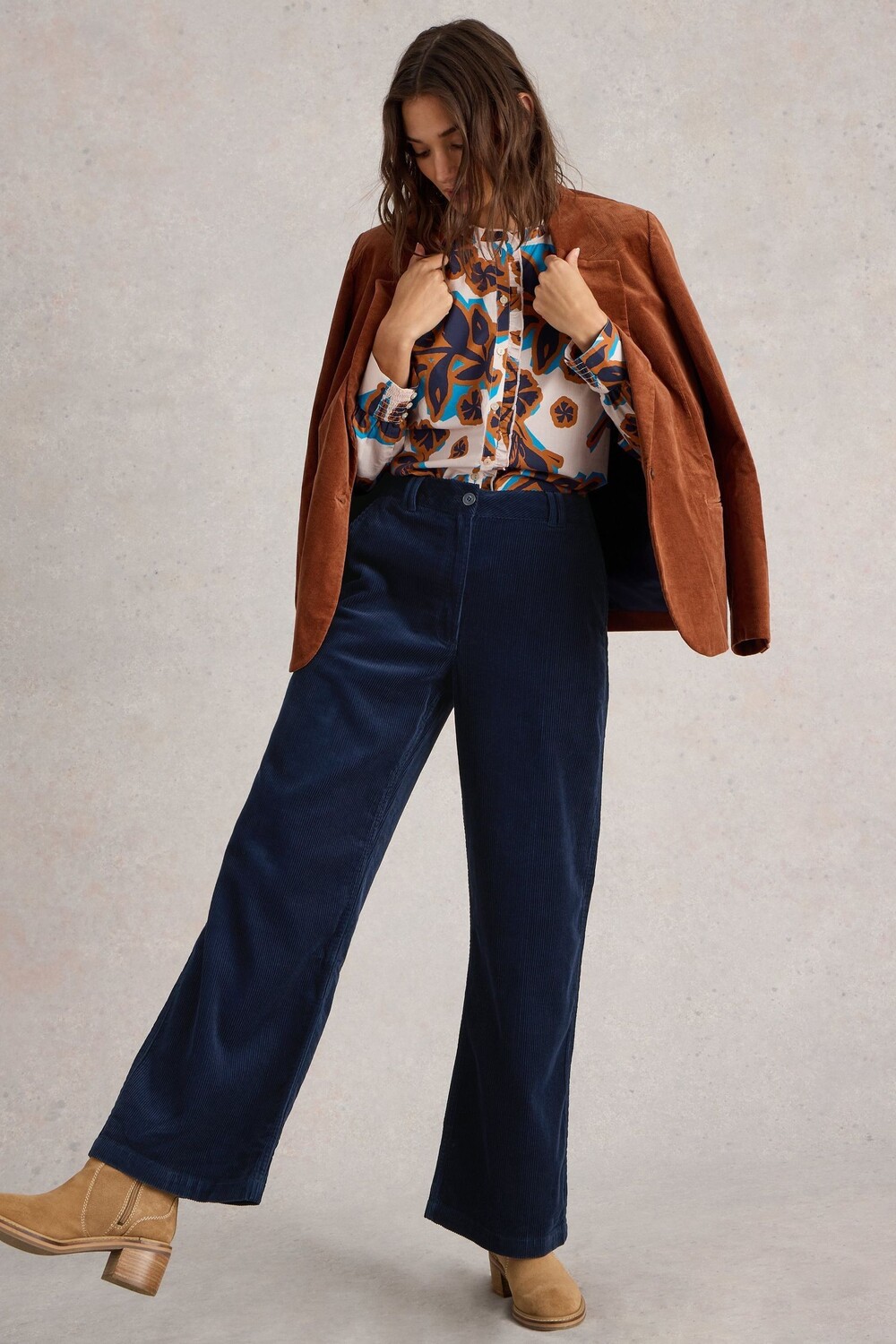 Широкие брюки Belle cord White Stuff, синий
Широкие брюки Belle cord White Stuff, синий