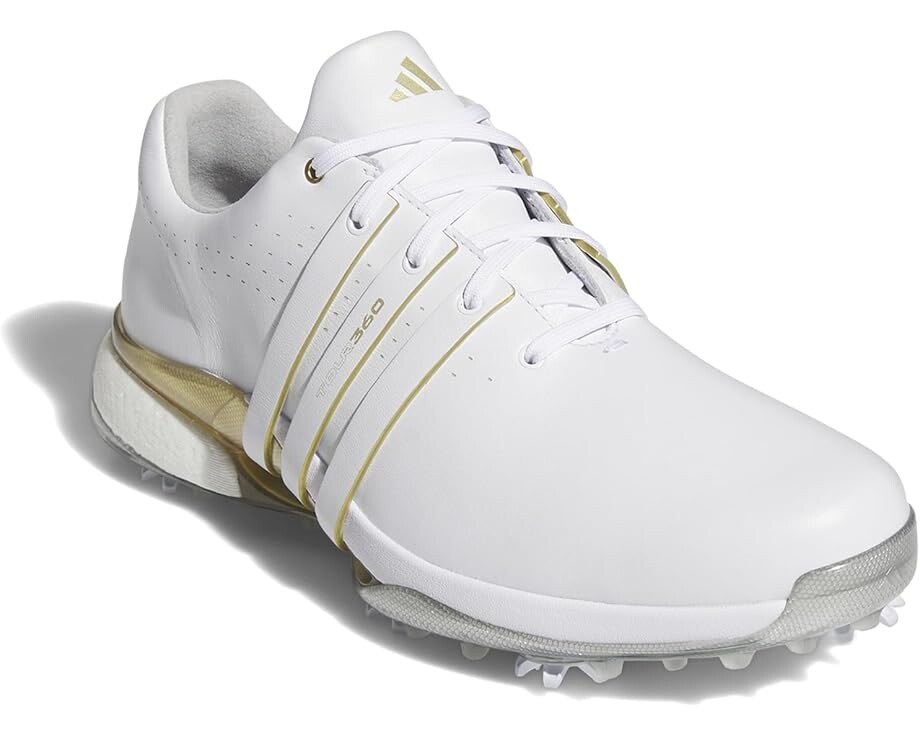 Кроссовки adidas Tour360 24 Golf Shoes, цвет Footwear White/Gold Metallic/Silver Metallic
Кроссовки adidas Tour360 24 Golf Shoes, цвет Footwear White/Gold Metallic/Silver Metallic