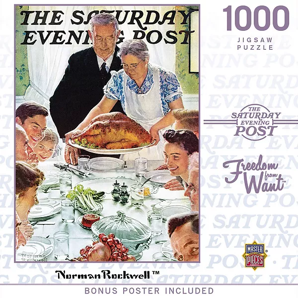 Шедевры субботнего вечернего поста - Свобода от нужды, пазл из 1000 деталей Masterpieces Puzzles, multicolor
Шедевры субботнего вечернего поста - Свобода от нужды, пазл из 1000 деталей Masterpieces Puzzles, multicolor