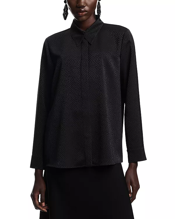 Рубашка с принтом «шеврон» Emporio Armani, черный
Рубашка с принтом «шеврон» Emporio Armani, черный