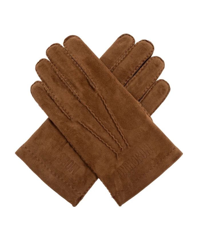 Замшевые перчатки с вышитым логотипом. Moschino, коричневый
Замшевые перчатки с вышитым логотипом. Moschino, коричневый