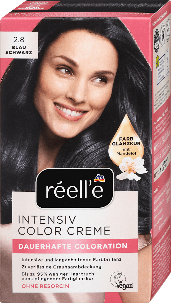 Краска для волос réell‘e Haarfarbe 2.8 Blauschwarz, 1 St
Краска для волос réell‘e Haarfarbe 2.8 Blauschwarz, 1 St