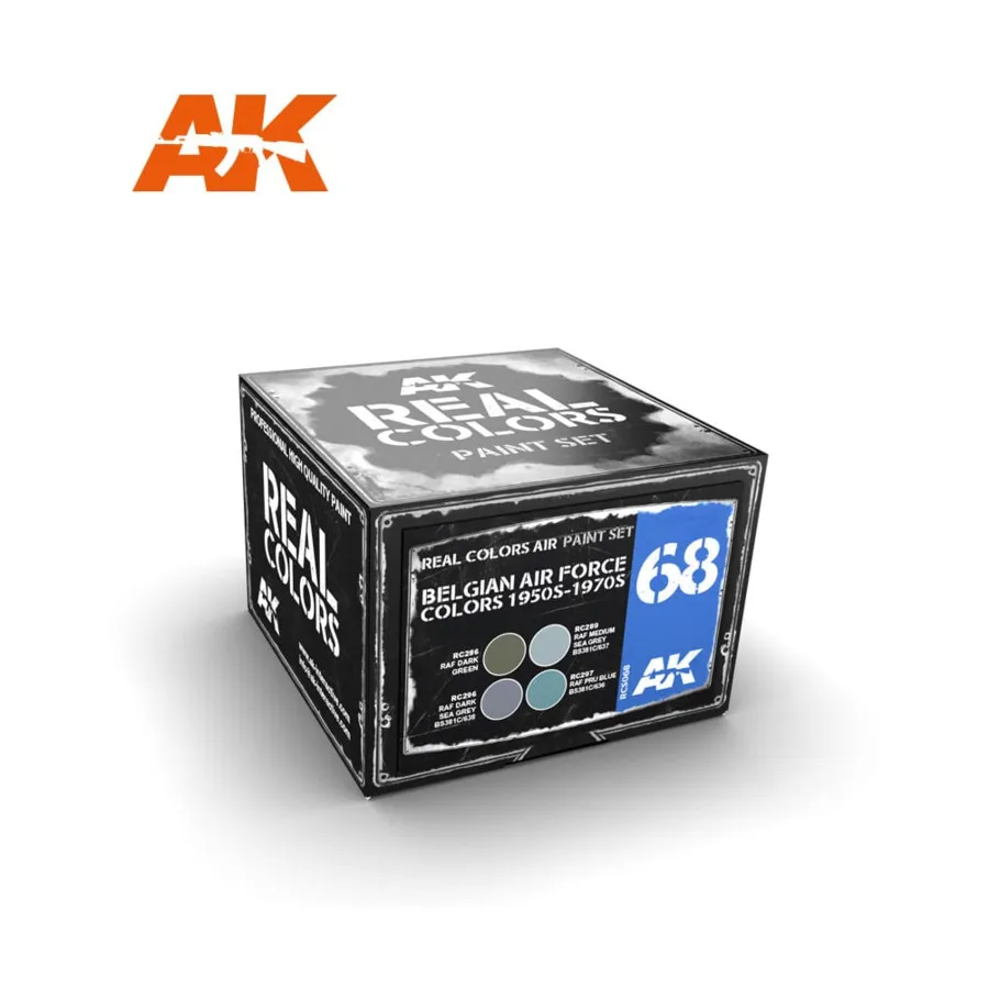 Бельгийские ВВС 1950-1970-е гг., Paint - Real Color Sets (AK-Interactive)
Бельгийские ВВС 1950-1970-е гг., Paint - Real Color Sets (AK-Interactive)