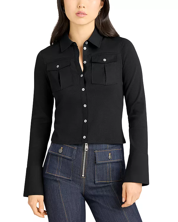 Топ с длинными рукавами из поплина Lyric Cinq À Sept, черный
Топ с длинными рукавами из поплина Lyric Cinq À Sept, черный