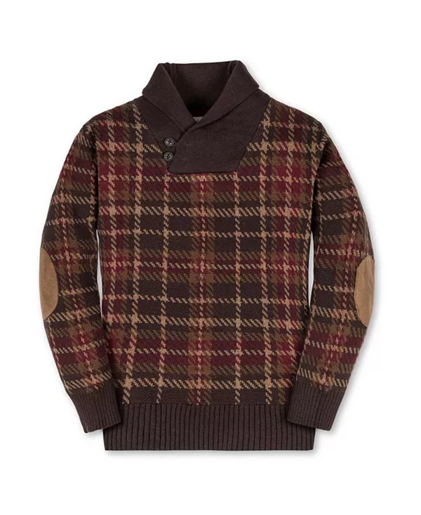 Детский свитер с длинными рукавами, интарсией, воротником-шалью и налокотниками из органического хлопка - для малышей и детей постарше. Hope & Henry, коричневый
Детский свитер с длинными рукавами, интарсией, воротником-шалью и налокотниками из органического хлопка - для малышей и детей постарше. Hope & Henry, коричневый