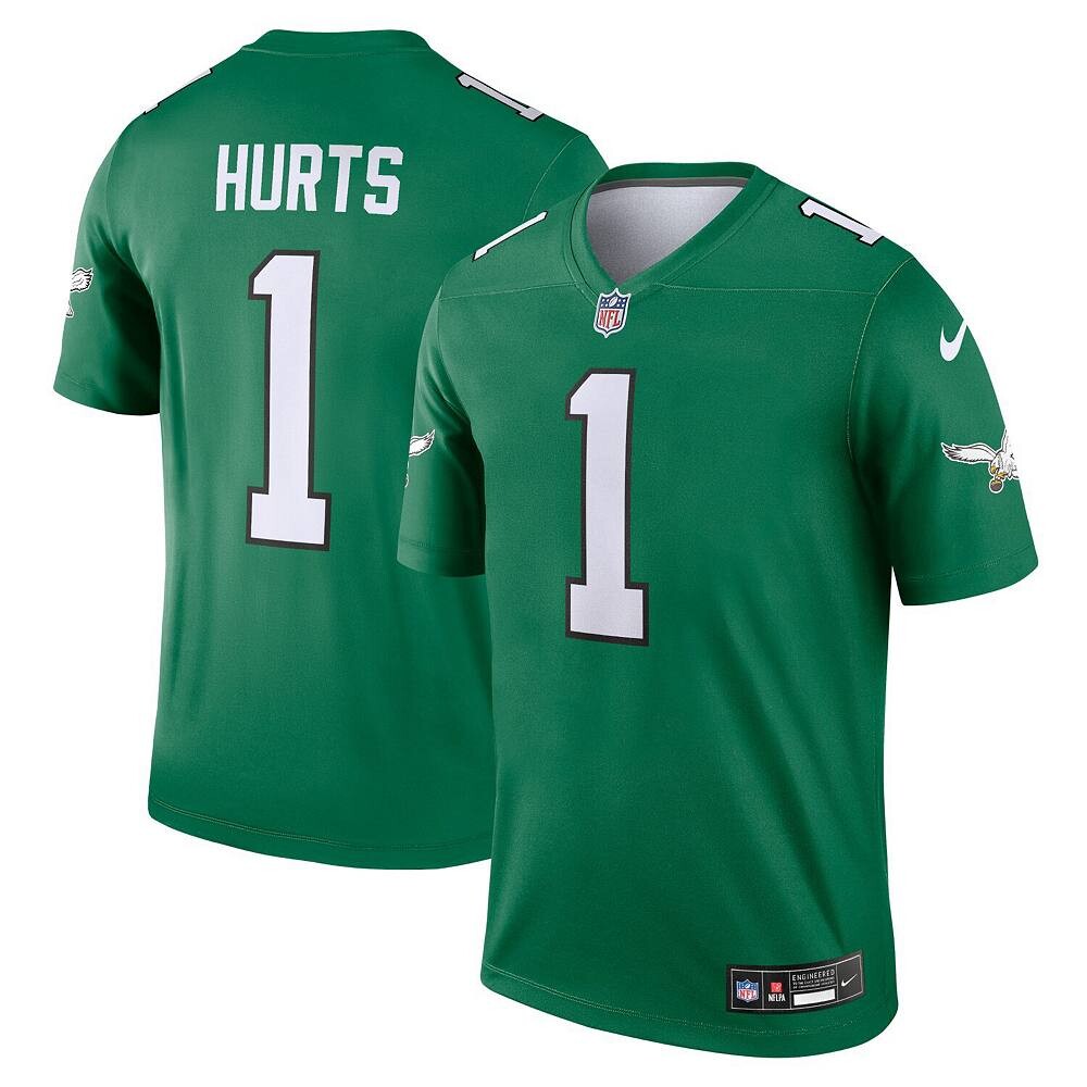 Мужская футболка Nike Jalen Hurts Kelly Green Philadelphia Eagles Alternate Legend Player, цвет Eag Green
Мужская футболка Nike Jalen Hurts Kelly Green Philadelphia Eagles Alternate Legend Player, цвет Eag Green