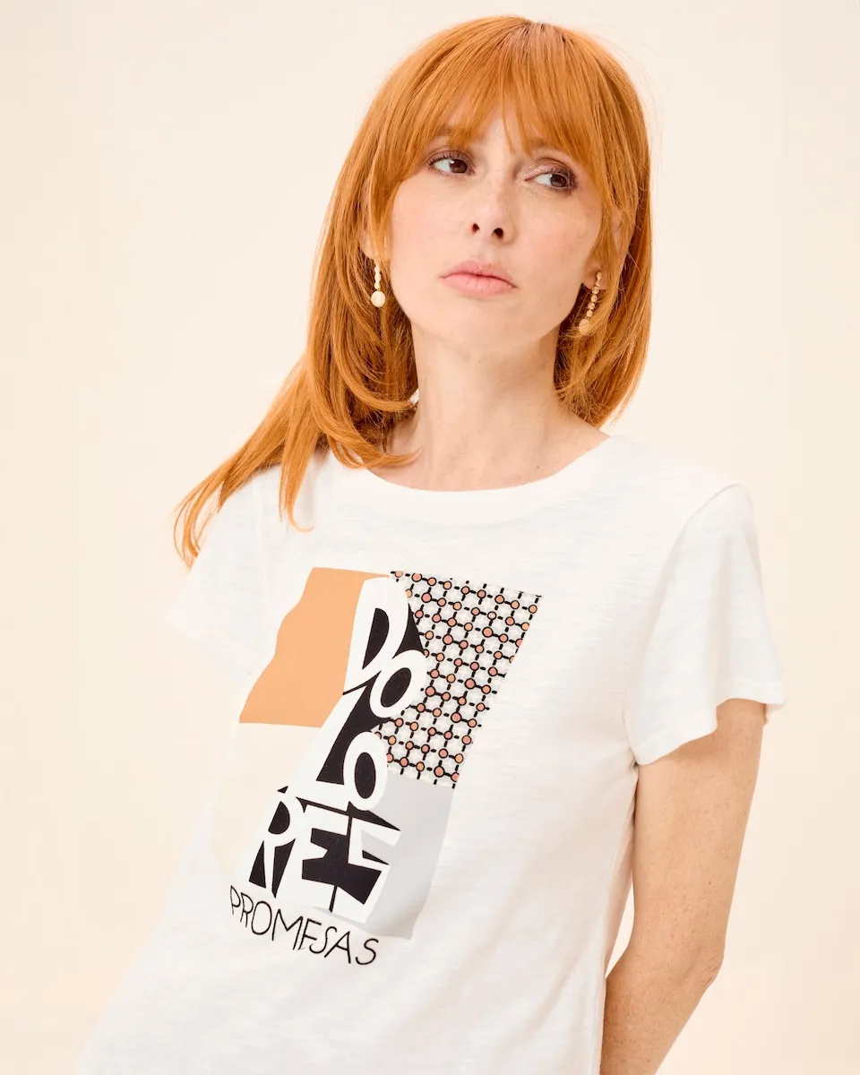 Женская футболка Avril с коротким рукавом и принтом спереди Dolores Promesas, белый
Женская футболка Avril с коротким рукавом и принтом спереди Dolores Promesas, белый