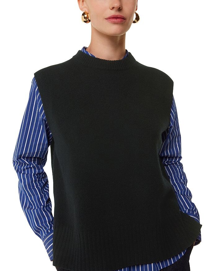 Шерстяная майка без рукавов Whistles, черный
Шерстяная майка без рукавов Whistles, черный