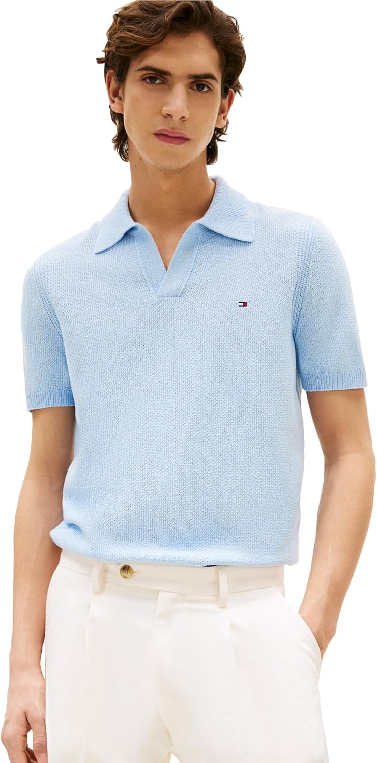 Мужские трикотажные рубашки-поло Tommy Hilfiger с коротким рукавом и V-образным вырезом, классического кроя, с эластичной вставкой, Breezy Blue, Синий, Мужские трикотажные рубашки-поло Tommy Hilfiger с коротким рукавом и V-образным вырезом, классического
Мужские трикотажные рубашки-поло Tommy Hilfiger с коротким рукавом и V-образным вырезом, классического кроя, с эластичной вставкой, Breezy Blue, Синий, Мужские трикотажные рубашки-поло Tommy Hilfiger с коротким рукавом и V-образным вырезом, классического