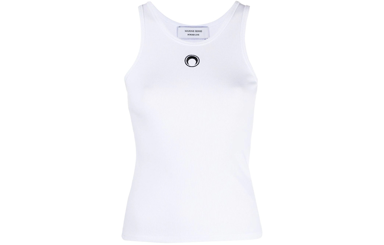 Marine Serre Органический хлопковый ребристый топ с вышивкой white
Marine Serre Органический хлопковый ребристый топ с вышивкой white