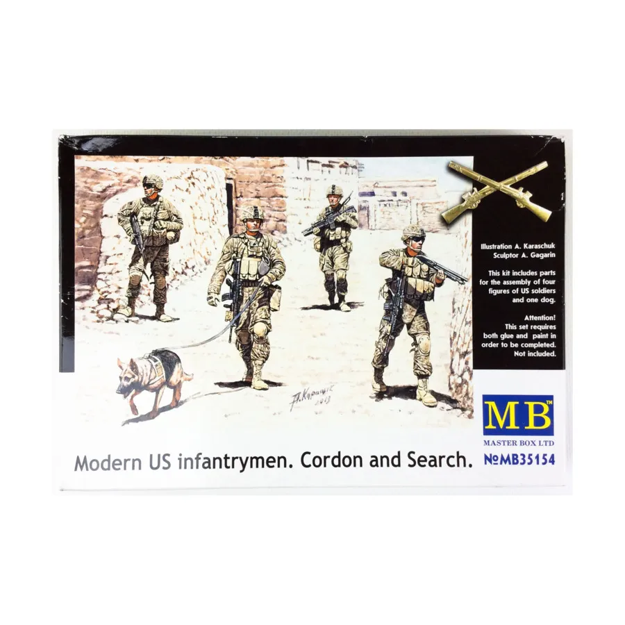 Современные пехотинцы США - Кордон и поиск (1-е издание), Modern Era Models (1:35) (Master Box)
Современные пехотинцы США - Кордон и поиск (1-е издание), Modern Era Models (1:35) (Master Box)